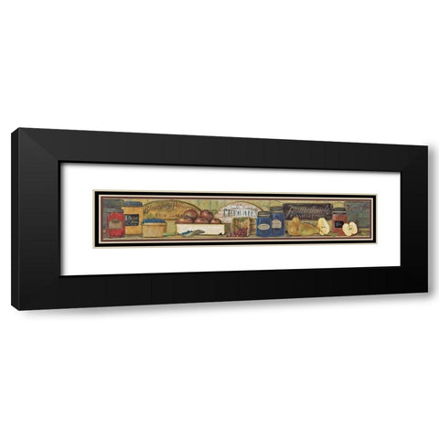 Country Kitchen Shelf Black Modern Wood Framed Art Print with Double Matting by Britton, Pam