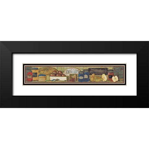 Country Kitchen Shelf Black Modern Wood Framed Art Print with Double Matting by Britton, Pam