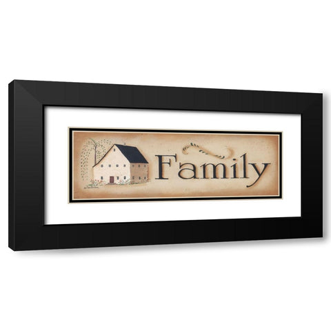 Family Black Modern Wood Framed Art Print with Double Matting by Britton, Pam