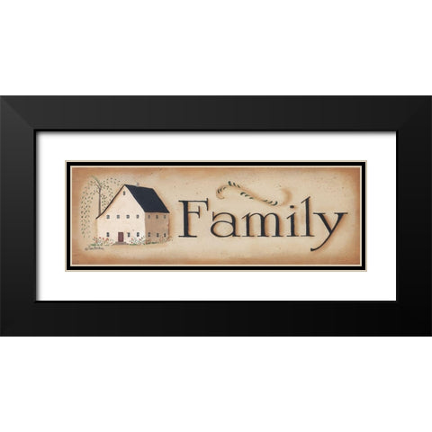 Family Black Modern Wood Framed Art Print with Double Matting by Britton, Pam