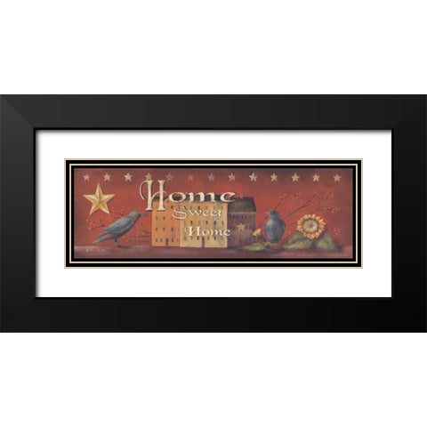 Home Sweet Home Black Modern Wood Framed Art Print with Double Matting by Britton, Pam