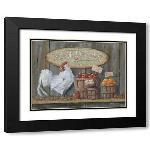 Homegrown Goodness Black Modern Wood Framed Art Print with Double Matting by Britton, Pam