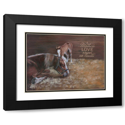 A Mothers Love Black Modern Wood Framed Art Print with Double Matting by Britton, Pam