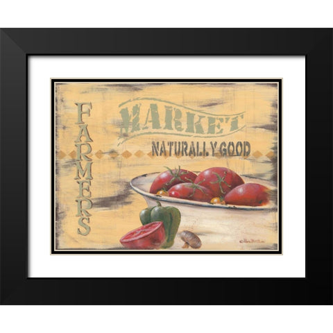 Farmers Market Black Modern Wood Framed Art Print with Double Matting by Britton, Pam