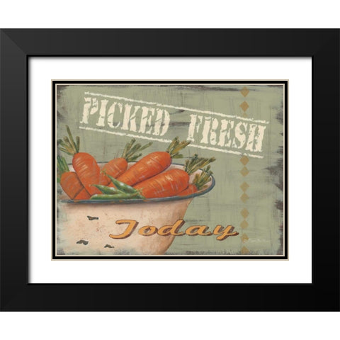 Picked Fresh Black Modern Wood Framed Art Print with Double Matting by Britton, Pam