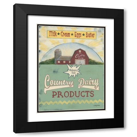 Country Dairy Black Modern Wood Framed Art Print with Double Matting by Britton, Pam