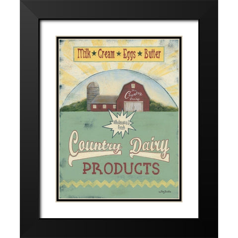 Country Dairy Black Modern Wood Framed Art Print with Double Matting by Britton, Pam