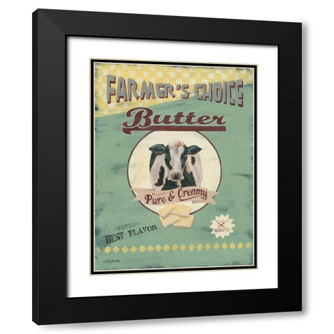 Farmers Choice Butter Black Modern Wood Framed Art Print with Double Matting by Britton, Pam