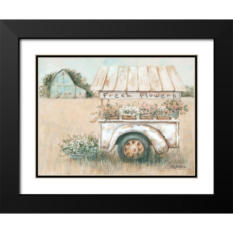 Fresh Flowers for Sale Black Modern Wood Framed Art Print with Double Matting by Britton, Pam