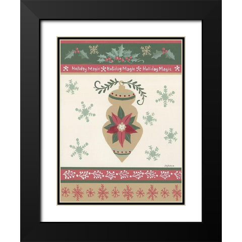 Holiday Joy IV Black Modern Wood Framed Art Print with Double Matting by Britton, Pam