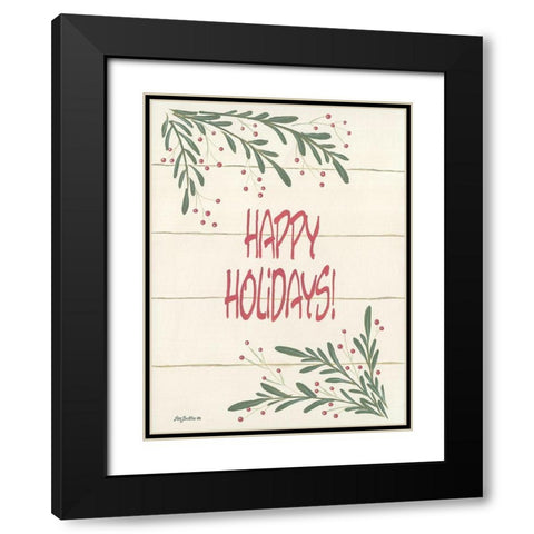 Holiday Fun IV Black Modern Wood Framed Art Print with Double Matting by Britton, Pam