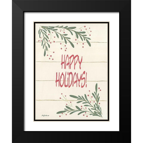 Holiday Fun IV Black Modern Wood Framed Art Print with Double Matting by Britton, Pam