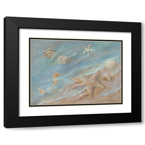 Seashore Star I Black Modern Wood Framed Art Print with Double Matting by Britton, Pam