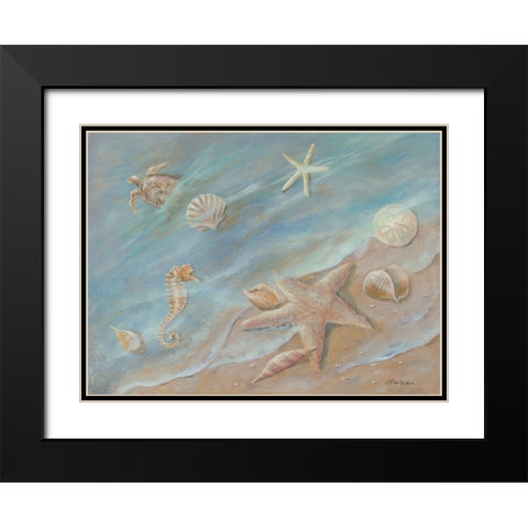 Seashore Star I Black Modern Wood Framed Art Print with Double Matting by Britton, Pam
