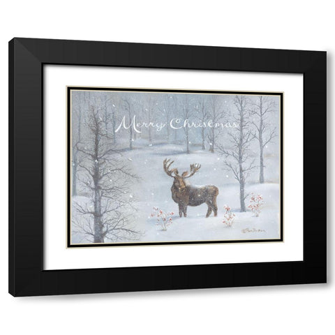 A Forest Christmas Black Modern Wood Framed Art Print with Double Matting by Britton, Pam