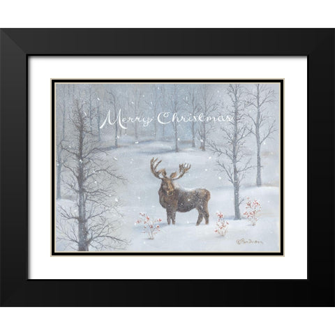 A Forest Christmas Black Modern Wood Framed Art Print with Double Matting by Britton, Pam