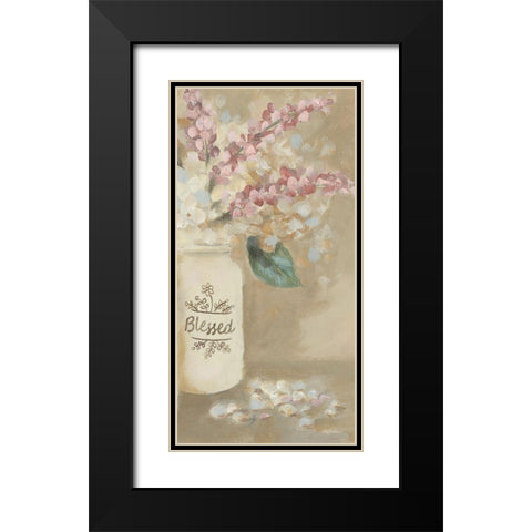 Blessed Flowers Black Modern Wood Framed Art Print with Double Matting by Britton, Pam