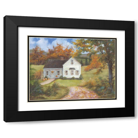 Fall in the Country Black Modern Wood Framed Art Print with Double Matting by Britton, Pam