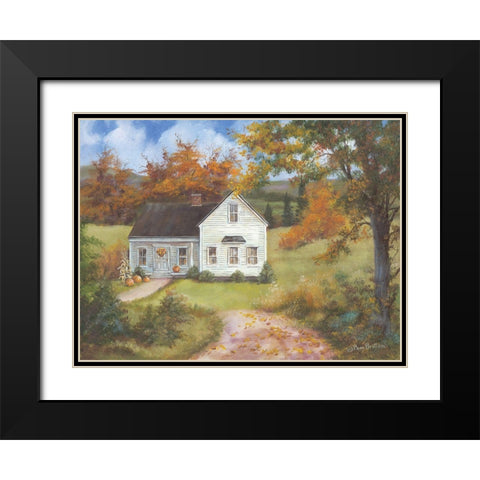 Fall in the Country Black Modern Wood Framed Art Print with Double Matting by Britton, Pam