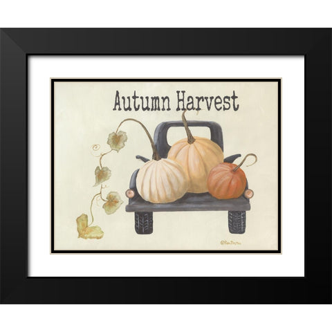 Autumn Harvest Truck Black Modern Wood Framed Art Print with Double Matting by Britton, Pam