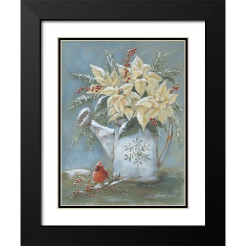 Holiday Cheer Black Modern Wood Framed Art Print with Double Matting by Britton, Pam