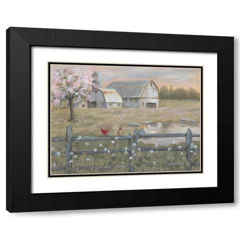 Spring Has Arrived Black Modern Wood Framed Art Print with Double Matting by Britton, Pam
