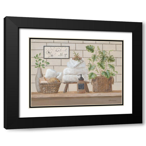 Still Life Bath I Black Modern Wood Framed Art Print with Double Matting by Britton, Pam