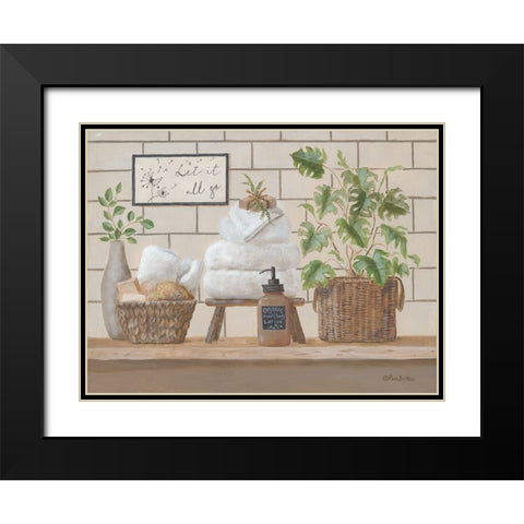 Still Life Bath I Black Modern Wood Framed Art Print with Double Matting by Britton, Pam