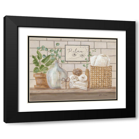 Still Life Bath II Black Modern Wood Framed Art Print with Double Matting by Britton, Pam