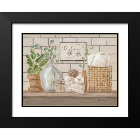 Still Life Bath II Black Modern Wood Framed Art Print with Double Matting by Britton, Pam