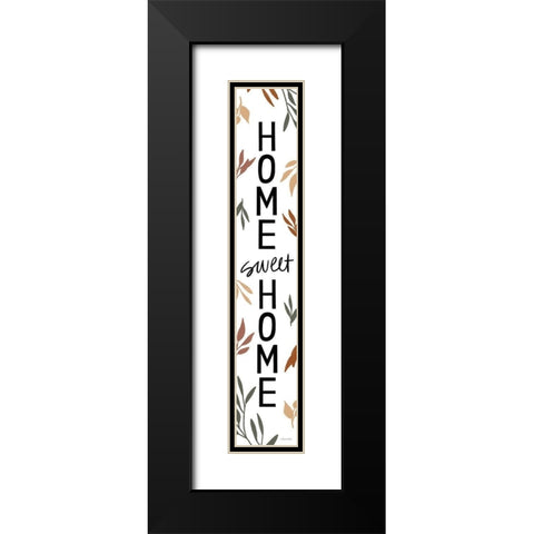Home Sweet Home Black Modern Wood Framed Art Print with Double Matting by Lady Louise Designs