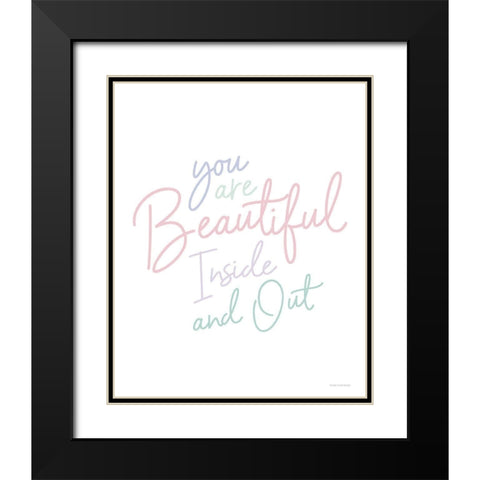 Beautiful Black Modern Wood Framed Art Print with Double Matting by Lady Louise Designs