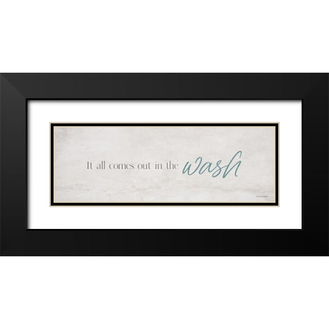 In the Wash Black Modern Wood Framed Art Print with Double Matting by Lady Louise Designs