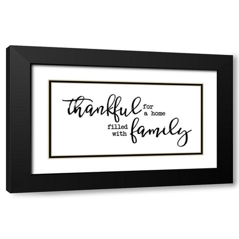 Thankful Forâ€¦ Black Modern Wood Framed Art Print with Double Matting by Cloverfield And Co.