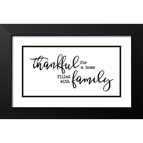 Thankful Forâ€¦ Black Modern Wood Framed Art Print with Double Matting by Cloverfield And Co.