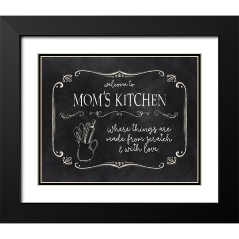 Moms Kitchen Black Modern Wood Framed Art Print with Double Matting by Cloverfield And Co.