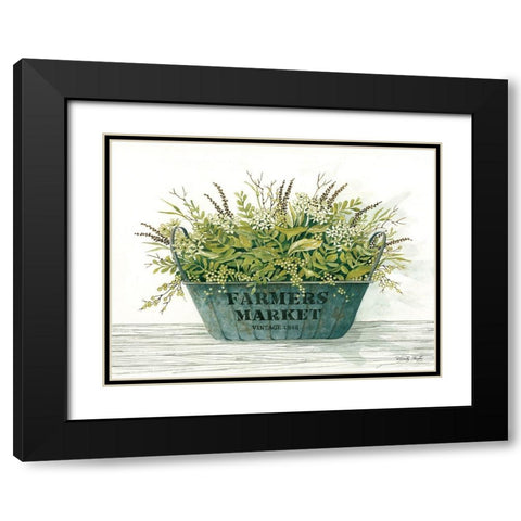 Farmers Market Black Modern Wood Framed Art Print with Double Matting by Jacobs, Cindy