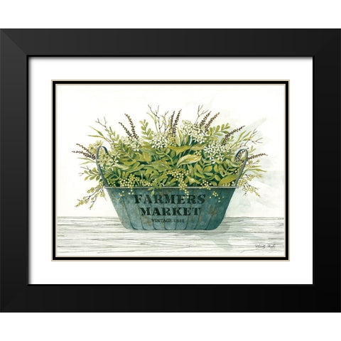 Farmers Market Black Modern Wood Framed Art Print with Double Matting by Jacobs, Cindy