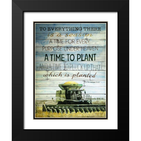 A Time to Plant Black Modern Wood Framed Art Print with Double Matting by Jacobs, Cindy