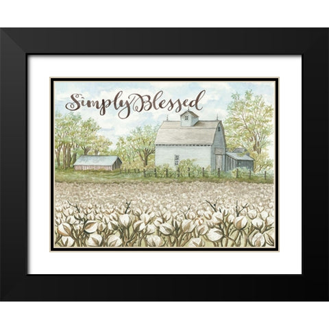 Simply Blessed Black Modern Wood Framed Art Print with Double Matting by Jacobs, Cindy