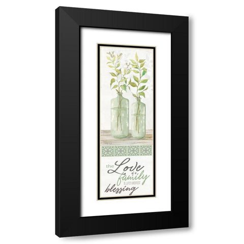 The Love of a Family Black Modern Wood Framed Art Print with Double Matting by Jacobs, Cindy