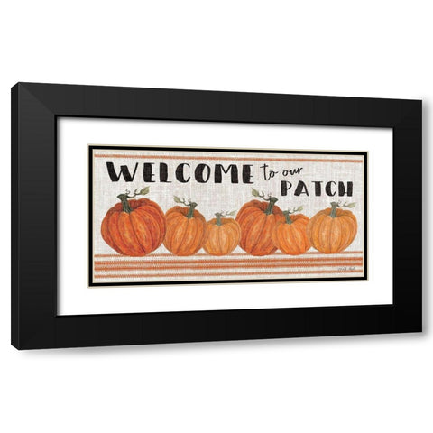 Welcome to Our Pumpkin Patch Black Modern Wood Framed Art Print with Double Matting by Jacobs, Cindy