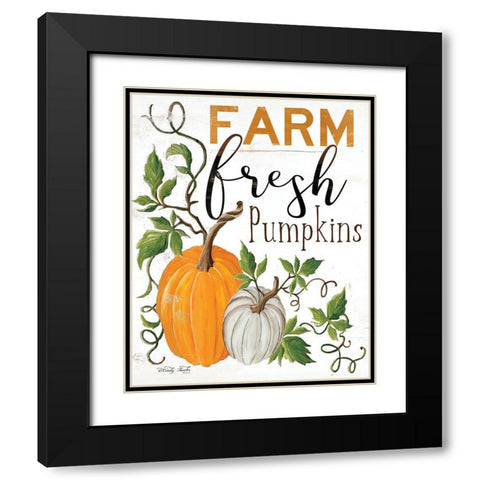 Farm Fresh Pumpkins Black Modern Wood Framed Art Print with Double Matting by Jacobs, Cindy
