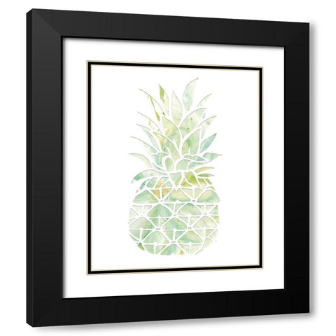 Pineapple Black Modern Wood Framed Art Print with Double Matting by Jacobs, Cindy