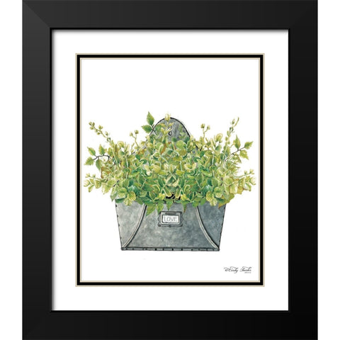 Love Wall Box  Black Modern Wood Framed Art Print with Double Matting by Jacobs, Cindy