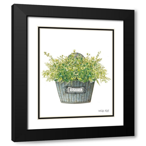 Grateful Wall Box   Black Modern Wood Framed Art Print with Double Matting by Jacobs, Cindy