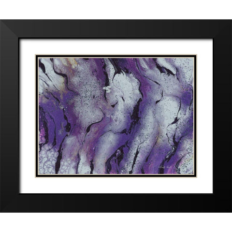 Abstract in Purple III Black Modern Wood Framed Art Print with Double Matting by Jacobs, Cindy