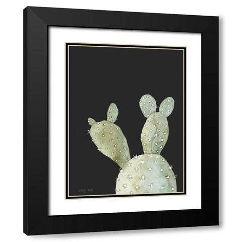 Happy Cactus III Black Modern Wood Framed Art Print with Double Matting by Jacobs, Cindy