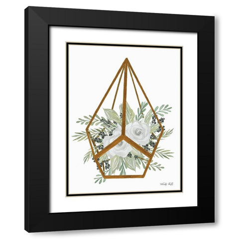 Gold Geometric Diamond      Black Modern Wood Framed Art Print with Double Matting by Jacobs, Cindy