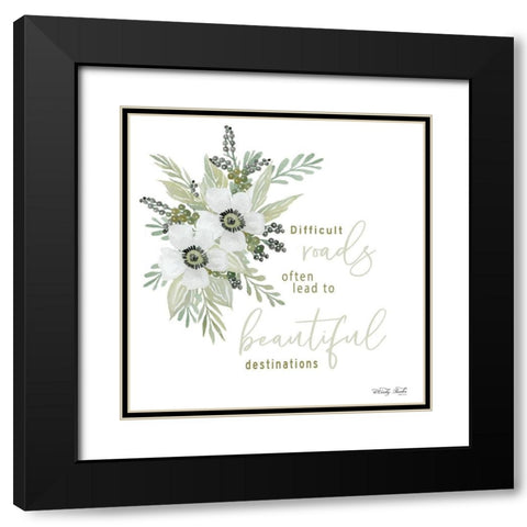 Beautiful Destinations Black Modern Wood Framed Art Print with Double Matting by Jacobs, Cindy